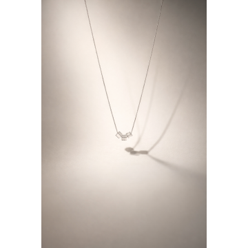 Colier din argint 925 cu cuarț roz nude | Tria Rosa - Default Title