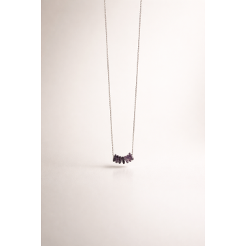 Colier din argint 925 cu discuri de ametist | Iris Nocturna - Default Title