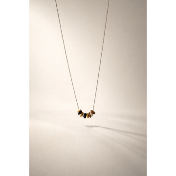 Colier din argint 925 cu discuri de mocait | Fluxus Telluris - Default Title