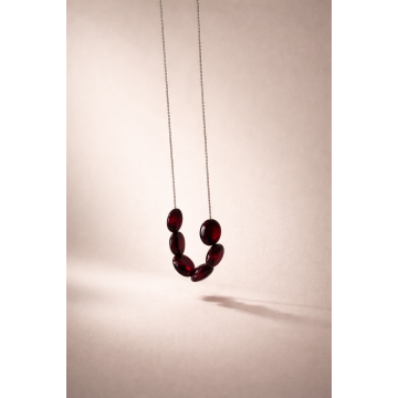 Colier din argint 925 cu granate| Rubor Insulae - Default Title