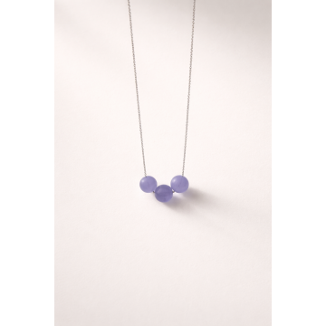 Colier din argint 925 cu jad lila | Lilium Teneris - Default Title