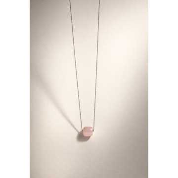 Colier din argint 925 cu jad nude | Nodus Quietus - Default Title