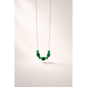Colier din argint 925 cu jad verde | Viridis Insula - Default Title