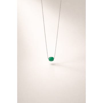 Colier din argint 925 cu jad verde | Viridis Unus - Default Title