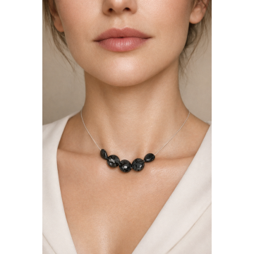 Colier din argint 925 cu labradorit | Nebula Borealis - Default Title