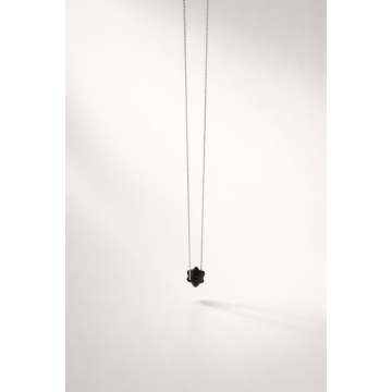 Colier din argint 925 cu obsidian | Stella Noctis - Default Title