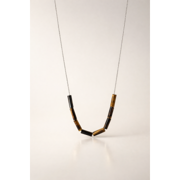 Colier din argint 925 cu ochi de tigru | Terra Ignis - Default Title