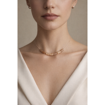 Colier din argint 925 cu piatra soarelui | Helia - Default Title