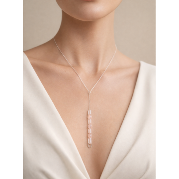 Colier din argint 925 cu pietre de cuart | Linea Cordis - Default Title