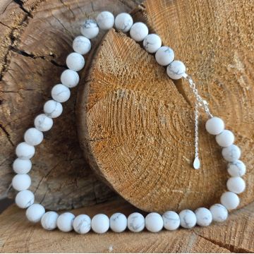 Colier howlit alb Whisper #285