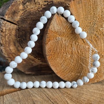 Colier howlit alb Whisper #285