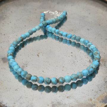 Colier howlit albastru mat Blue Silence #284