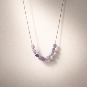 Colier din argint 925 cu ametist | Vespera - Default Title