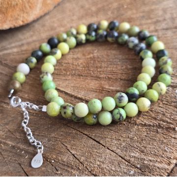 Colier jad verde australian Bloom #287