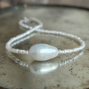 Colier perle de cultură Baroque Center #314