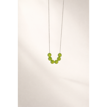 Colier din argint 925 cu jad verde crud | Viridis Lumen - Default Title