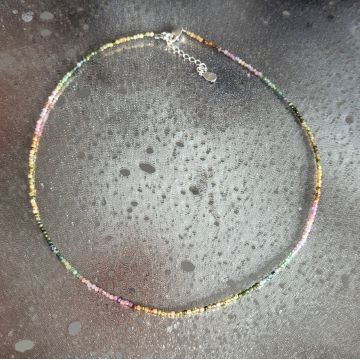 Colier turmalina verde, roz Growth #289