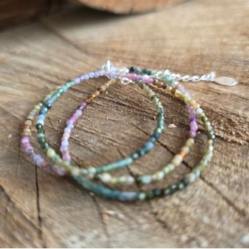 Colier turmalina verde, roz Growth #289