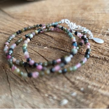 Colier turmalina verde, roz Growth #290