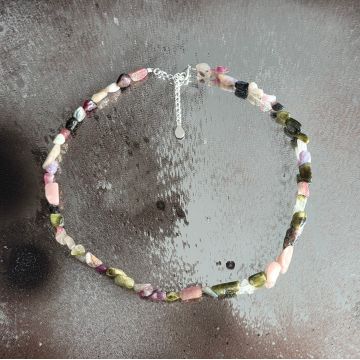 Colier turmalina verde, roz Growth #292