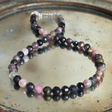 Colier turmalina verde, roz, negru Growth #299