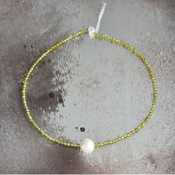 Colier zircon verde Green #278