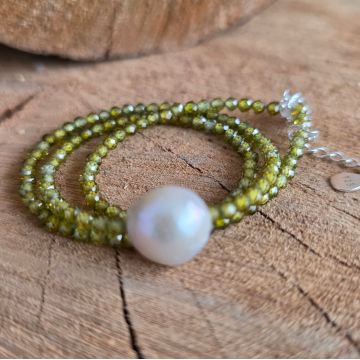 Colier zircon verde Green #278