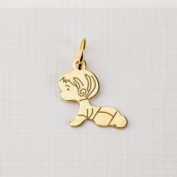 ELM Charm - Baby boy - Argint 925 placat cu Aur Galben 18K