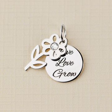 ELM Charm - Banut si floare - Argint 925