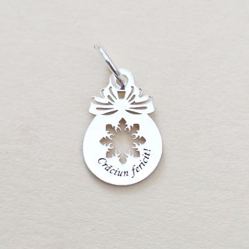 ELM Charm - Glob cu fulg decupat - Argint 925