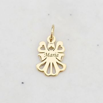 ELM Charm - Ingeras cu nume personalizat - Argint 925 placat cu Aur Galben 18K