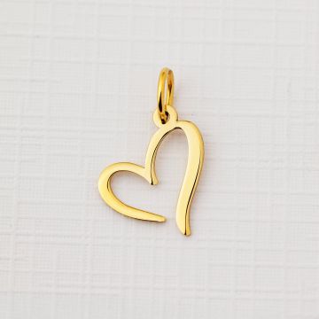 ELM Charm - Inima - Argint 925 placat cu Aur Galben 18K