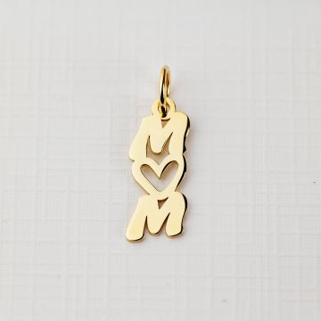 ELM Charm - Mom - Argint 925 placat cu Aur Galben 18K