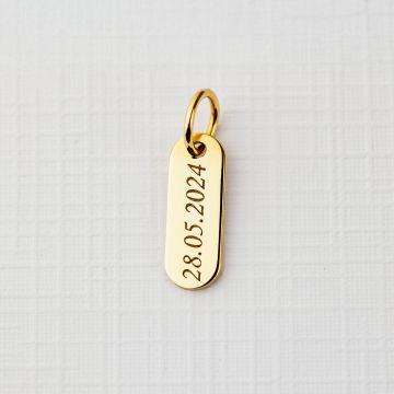 ELM Charm - Tag - Argint 925 placat cu Aur Galben 18K