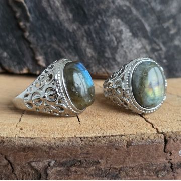 Inel ajustabil labradorit | Antique