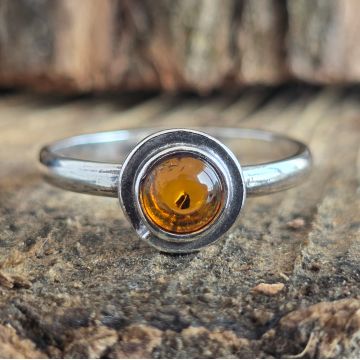 Inel argint cu chihlimbar Amber16