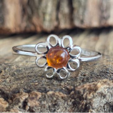 Inel argint cu chihlimbar Amber20