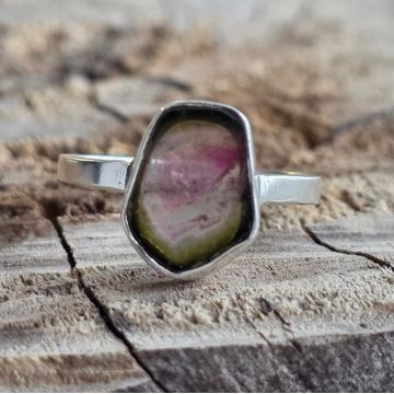 Inel argint turmalina pepene | Model 1