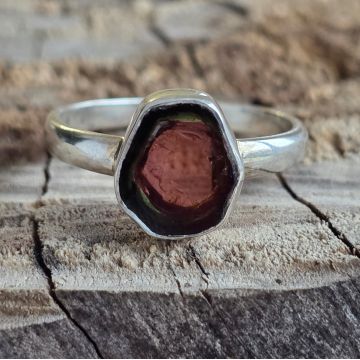 Inel argint turmalina pepene | Model 2
