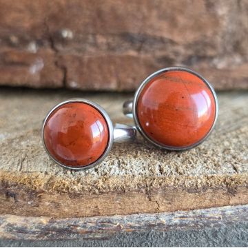 Inel piatra jasp rosu | ROUND