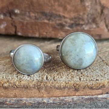 Inel piatra labradorit | ROUND