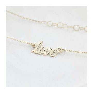 Lantisor cu pandantiv love - Aur Galben 14K