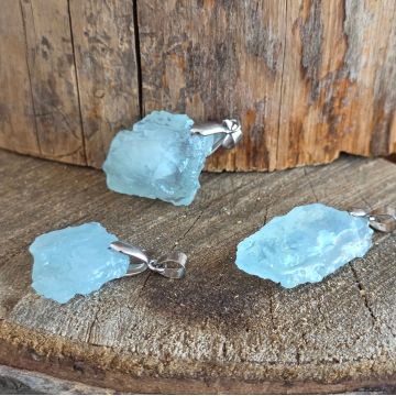 Pandantiv acvamarin brut | Nature