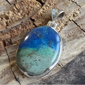 Pandantiv argint azurit-malachit | Model 1