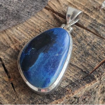 Pandantiv argint azurit-malachit | Model 4