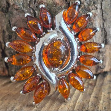 Pandantiv argint cu chihlimbar | Amber48