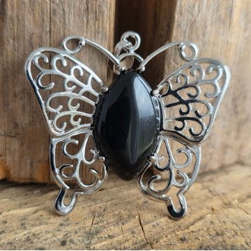 Pandantiv obsidian  | Butterfly MODEL 2