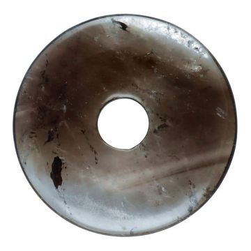 Pandantiv piatra pi cuart fumuriu DONUT model L