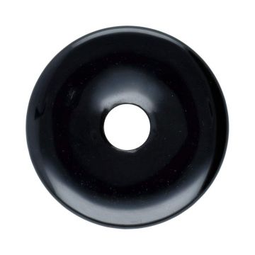 Pandantiv piatra pi obsidian DONUT model L / #2