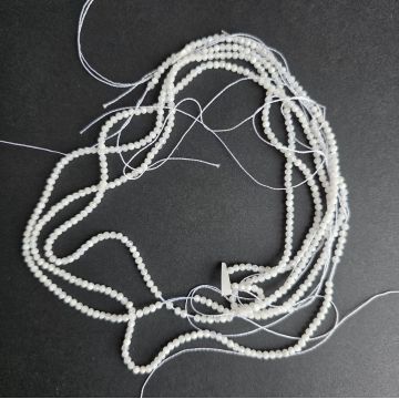 Sirag margele fatetate pietre semipretioase PIATRA LUNII | Model 2